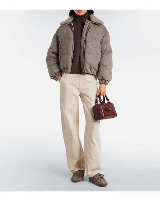 Piumino di Brunello Cucinelli in Brown