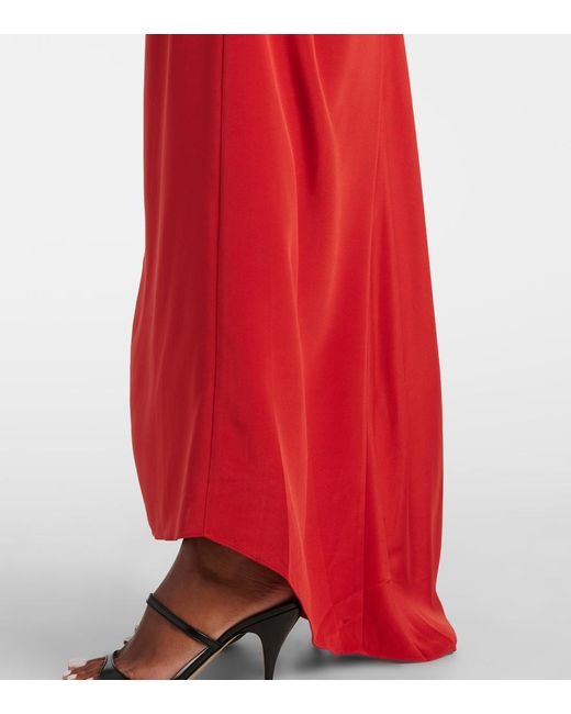 TOVE Red Neveah Silk-Blend Gown