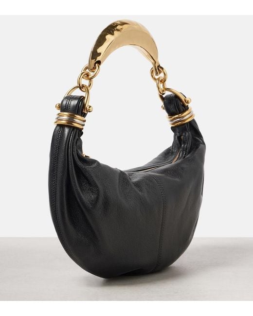 Chloé Black Banana Small Leather Shoulder Bag