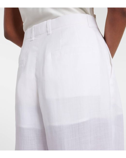 Pantalon ample en ramie Chloé en coloris White