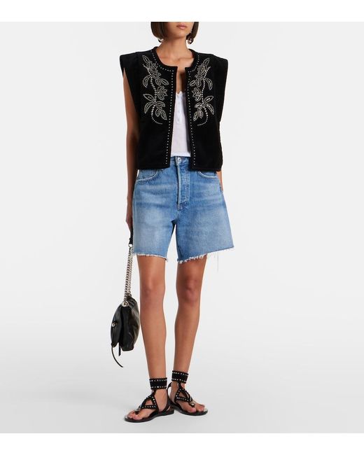 Citizens of Humanity Blue Marlow Denim Shorts
