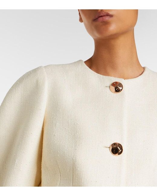 Gabriela Hearst Natural Daelan Silk And Wool Blazer