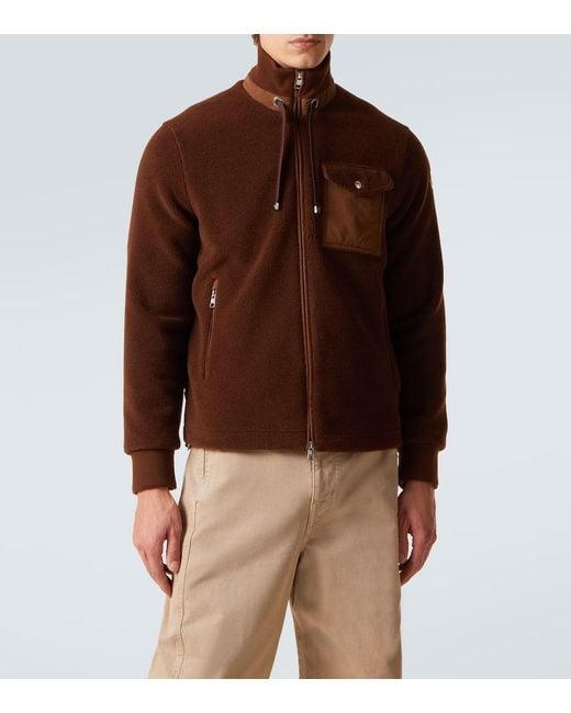 Cardigan Matelasse Moncler pour homme en coloris Brown