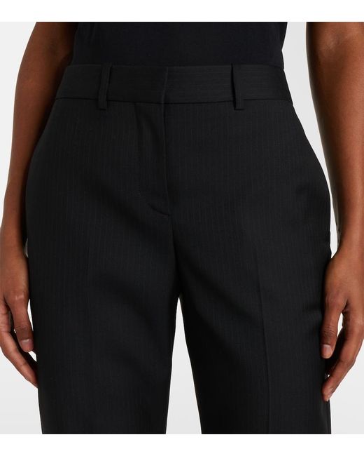 Givenchy Black Chalk Stripe Wool Slim Pants