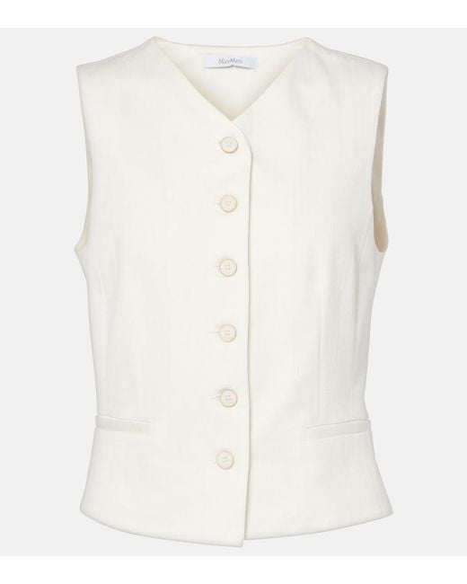 Max Mara White Cotton Vest