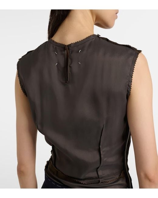 Maison Margiela Blue Twill Midi Dress