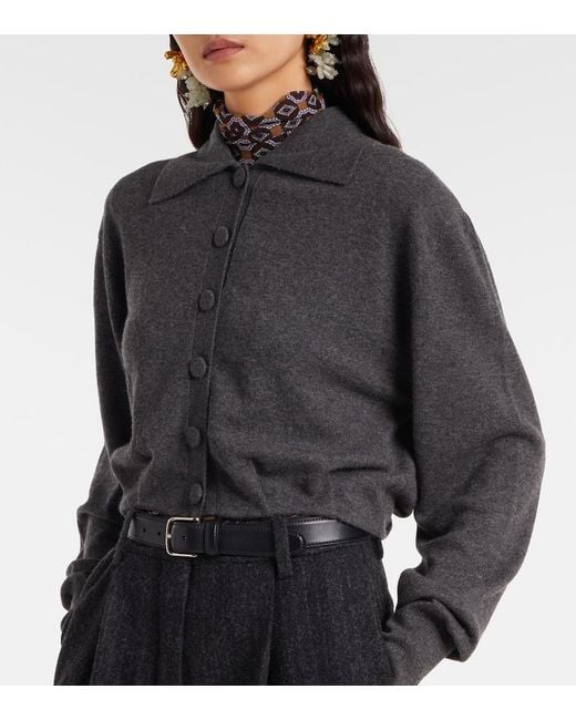 Dries Van Noten Black Cashmere Cardigan