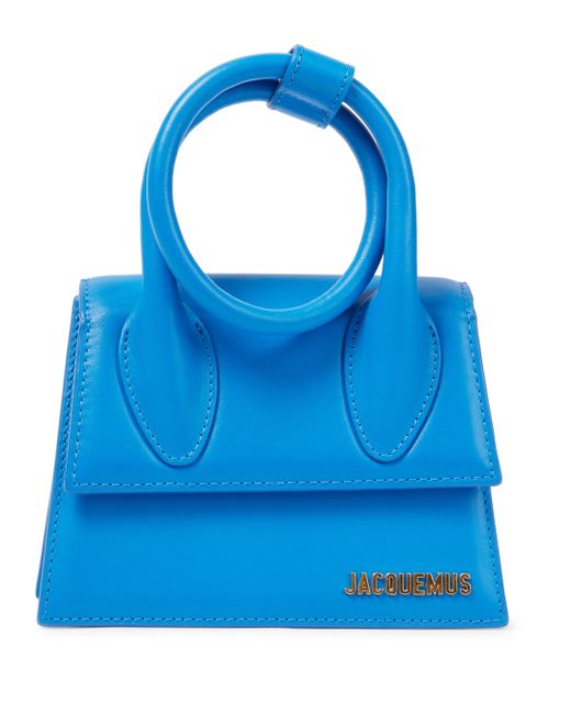 Jacquemus Le Chiquito Nœud Leather Tote in Blue - Lyst