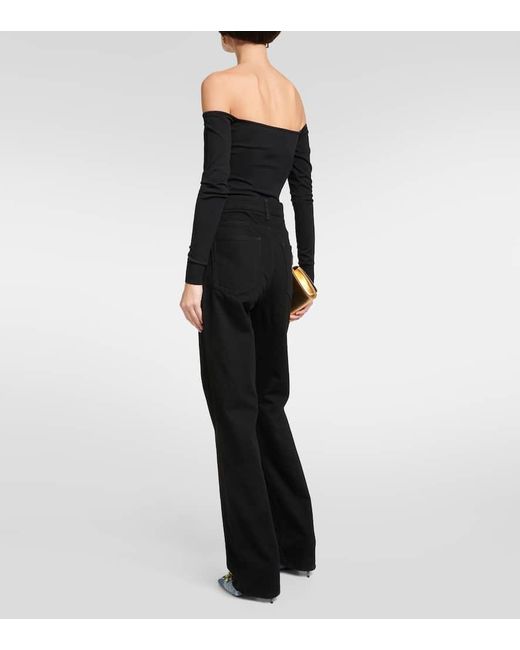 Jeans rectos de tiro medio Dolce & Gabbana de color Black