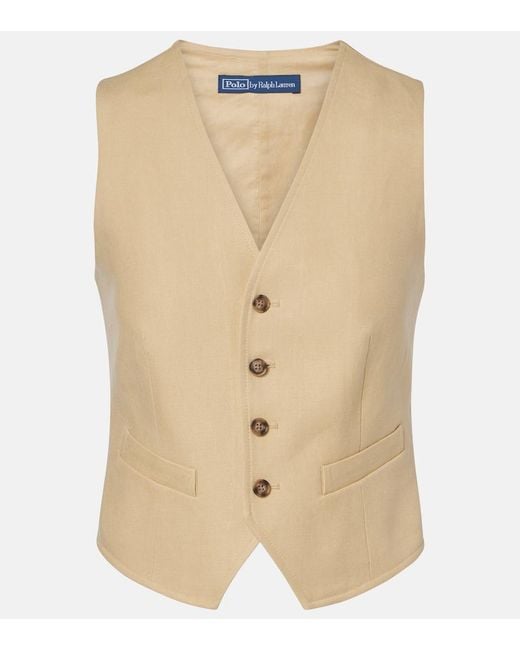 Chaleco De Algodon Polo Ralph Lauren de color Natural