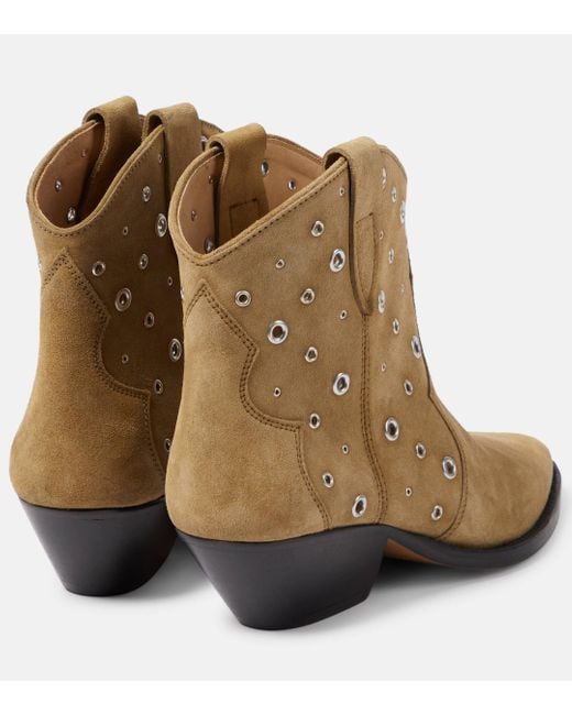 Isabel Marant Brown Dewina Suede Ankle Boots