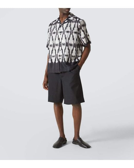 Commas Black Ritual Printed Cotton And Silk Shirt for men