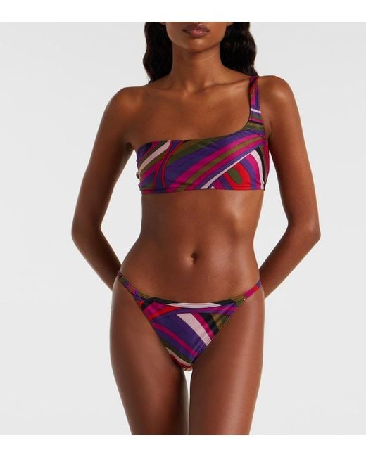 Emilio Pucci Purple Iride Bikini Top