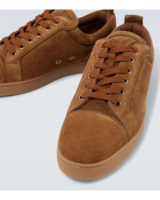 Christian Louboutin Brown Louis Junior Suede Sneakers for men