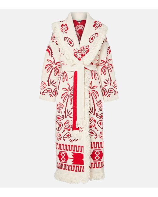 Alanui Red Glimpse Of Eden Coat