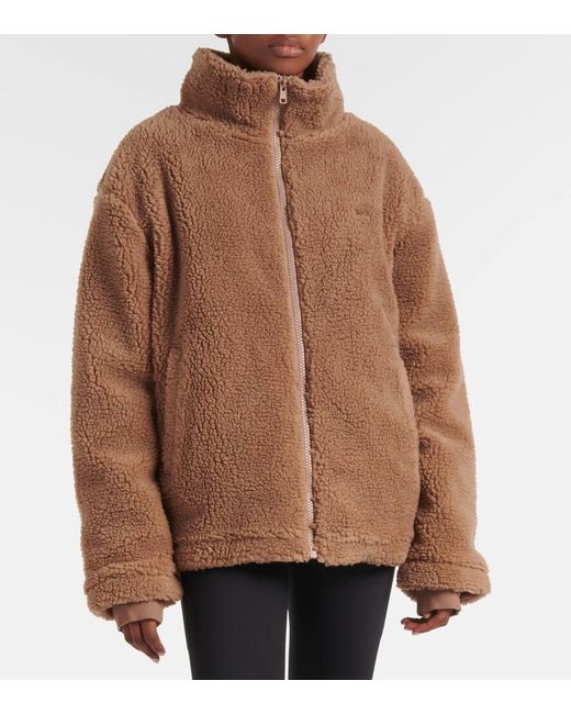 The Upside Brown Jacke Hudson Aus Faux Shearling