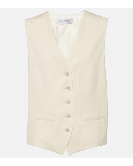 Max Mara Natural Zuai Virgin Wool Vest