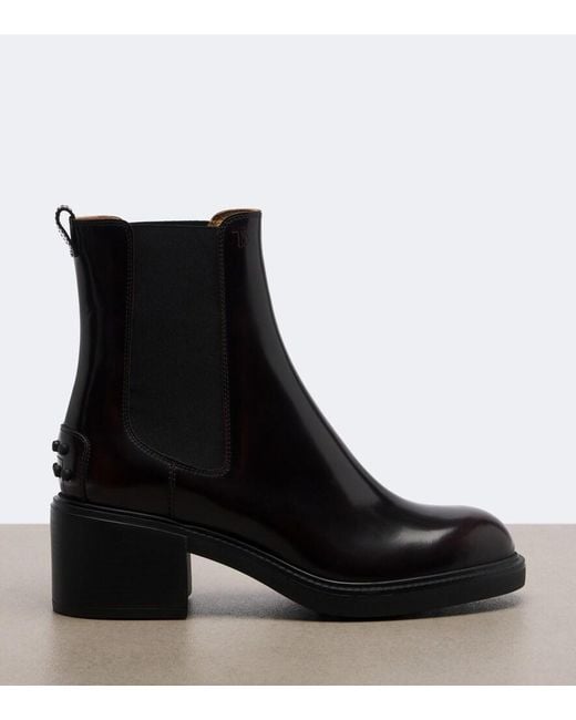 Tod's Black Leather Chelsea Boots