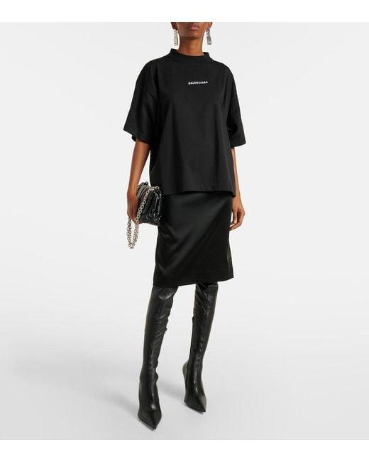 Balenciaga Black T-Shirt With Logo