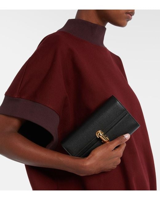 SAVETTE Black Symmetry Mini Leather Shoulder Bag