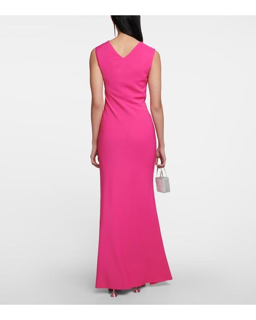 Roland Mouret Pink Cady Gown
