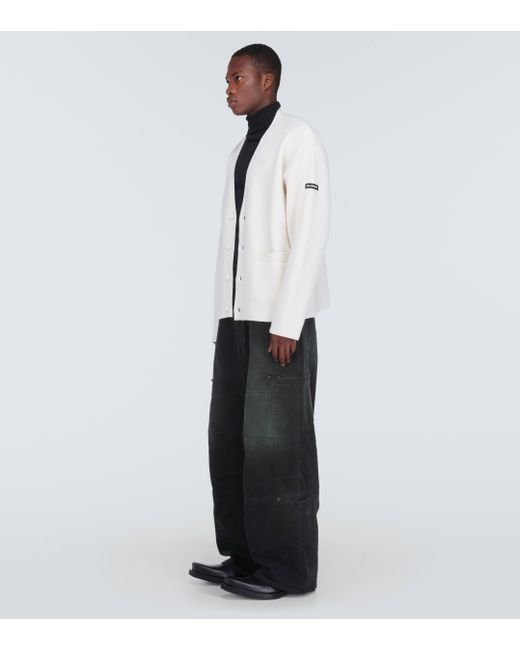 Pantalon cargo ample en jean Balenciaga pour homme en coloris Black
