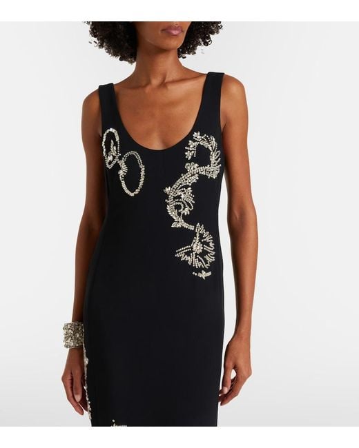 Dries Van Noten Black Embellished Gown