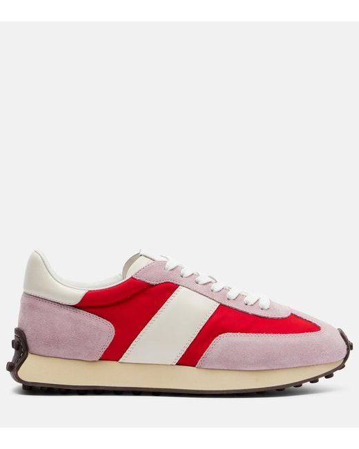 Tod's Pink Runner Suede Sneakers
