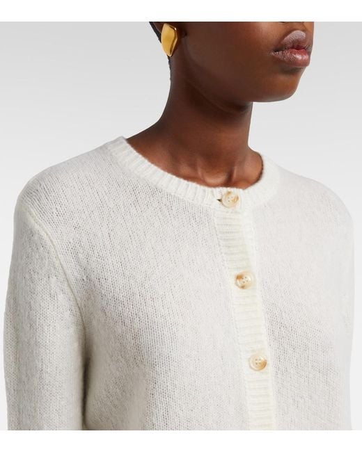 Lisa Yang White Felicia Cashmere And Silk Cardigan