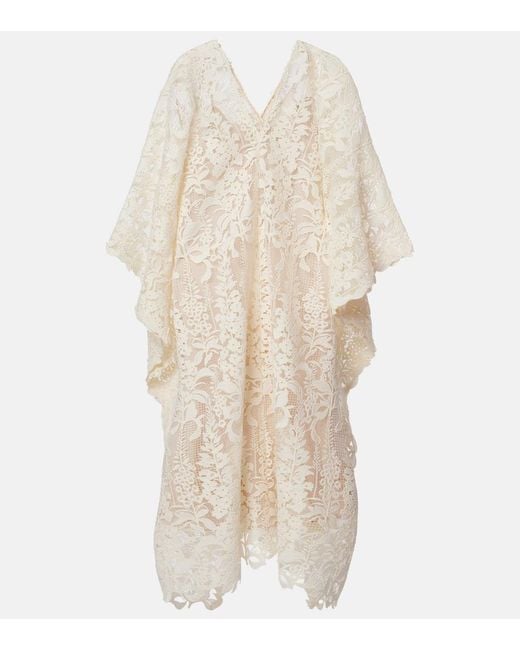 Blouse Oscar De La Renta En Dentelle Ivoire - Motif Floral - Taille 2 - Neuf Avec étiquettes - Style Haut/bas élégant