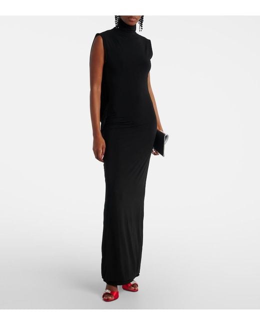 Nina Ricci Black Jersey Maxi Dress