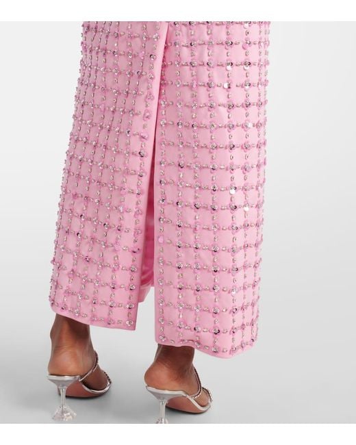Jonathan Simkhai Pink Embellished Maxi Dress