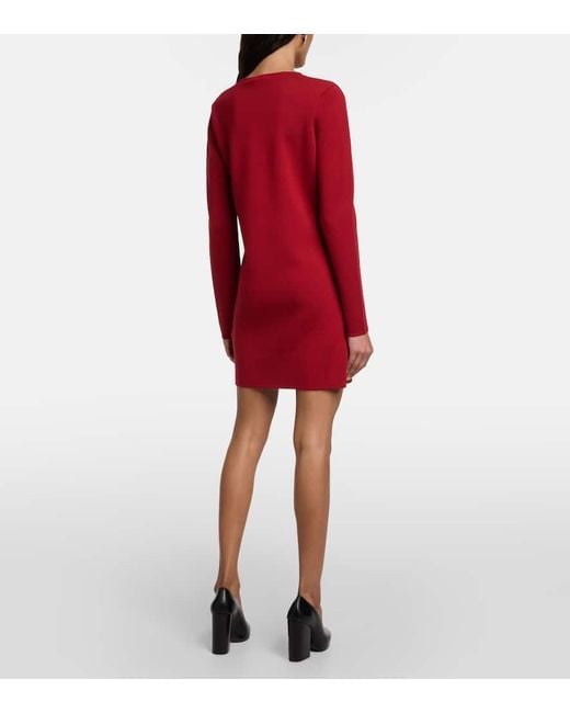 Max Mara Red Eridani Wool Minidress