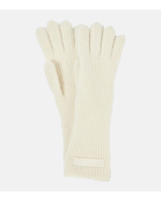 Jacquemus Natural Alpaca And Wool-Blend Gloves