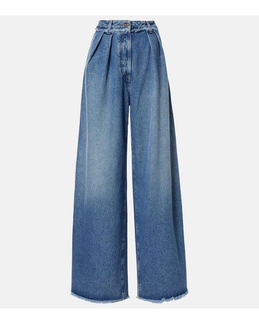 Alanui Blue Wide-Leg Jeans