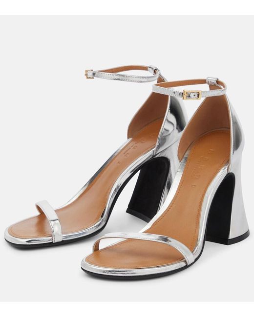 Marni Metallic Patent Leather High Sandals