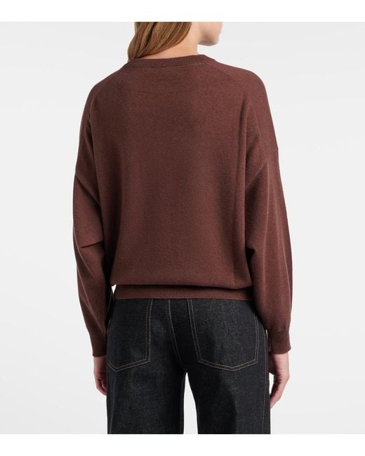 Brunello Cucinelli Brown Monili Cashmere Sweater