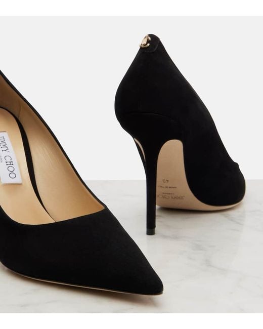Jimmy Choo Black Love 100 Suede Pumps