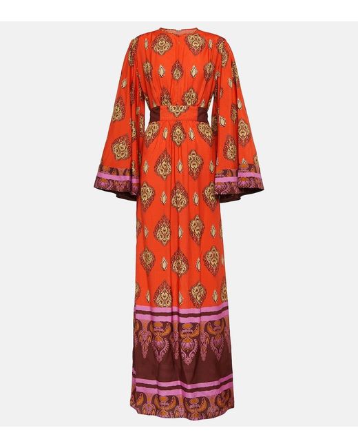 Johanna Ortiz Red Lady Of Caos Tunic Dress