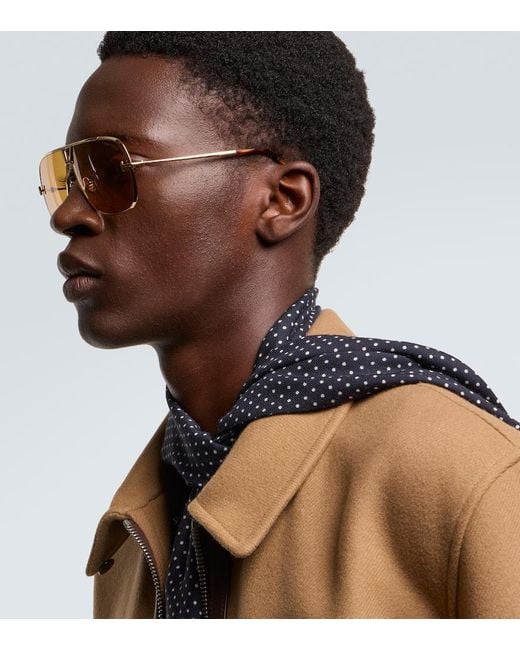 Occhiali Da Sole Aviator Stavros di Tom Ford in Brown da Uomo