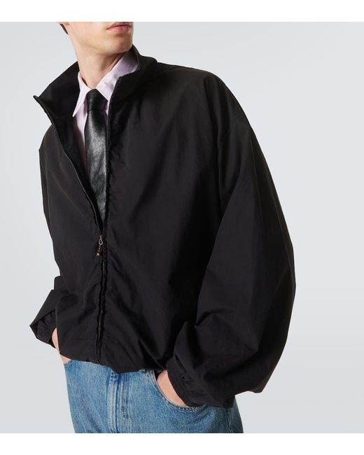 Acne Black Logo Cotton Poplin Jacket for men