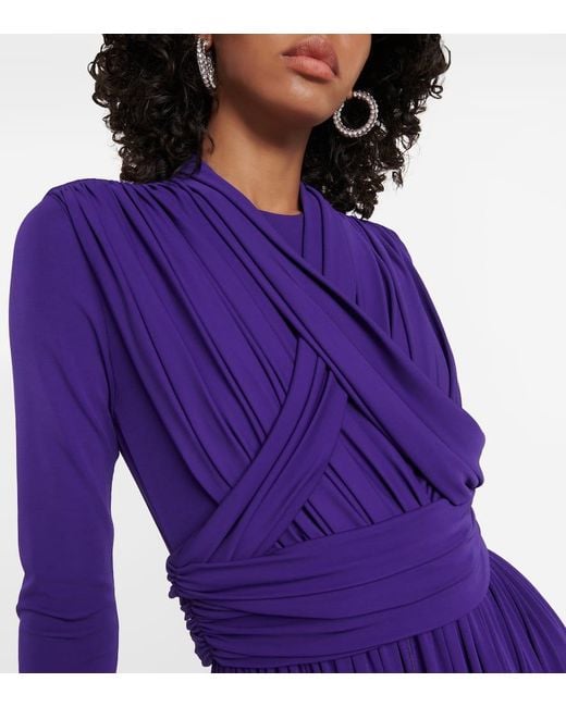 Vestido de fiesta drapeado Giambattista Valli de color Purple