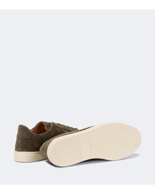 George Cleverley Brown Jack Ii Suede Sneakers for men