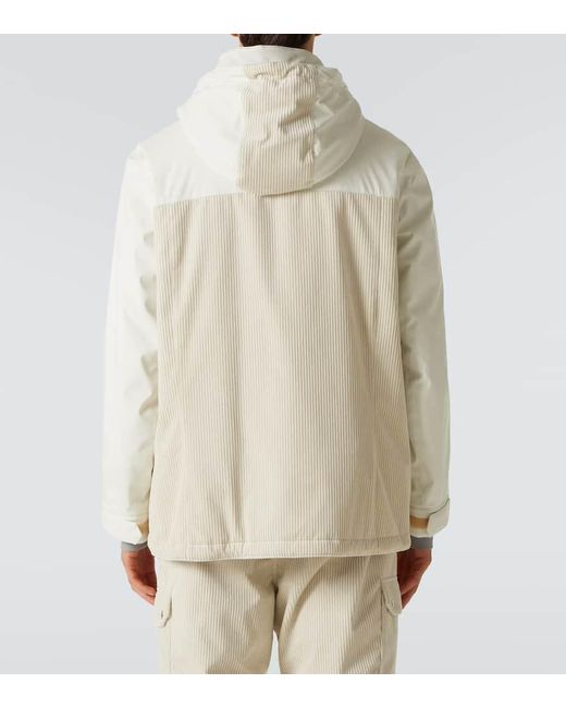 Brunello Cucinelli Skijacke Mit Cord in Natural für Herren