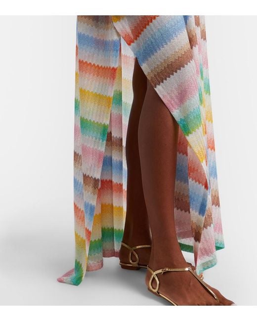 Missoni White Zigzag Knitted Beach Cover-Up
