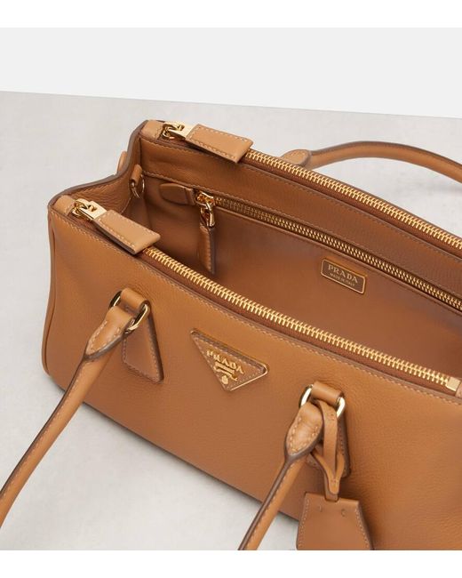 Prada Brown Tote Bag Galleria Medium Aus Leder