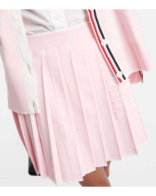 Mini-jupe en coton Thom Browne en coloris Pink