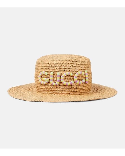 Gucci Natural Straw Bucket Hat