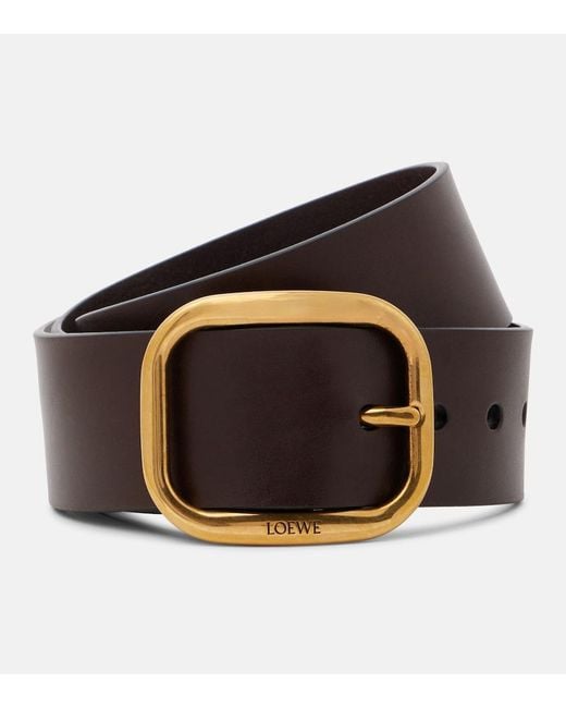 Cinturon Rounded De Piel Loewe de color Brown