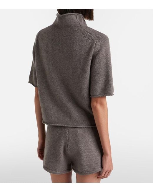 Lisa Yang Brown Fride Cashmere Turtleneck Sweater